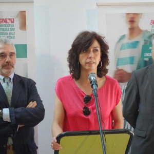 María Luisa Ceballos en la inauguracion de la feria de empleo