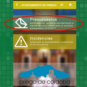 Captura de pantalla de la aplicación