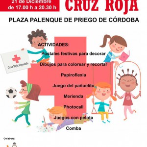 Cartel Jugueteando Con Cruz Roja