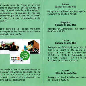 Horarios Punto Limpio Priego