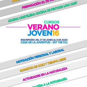 Cartel Cursos Verano Joven 2016